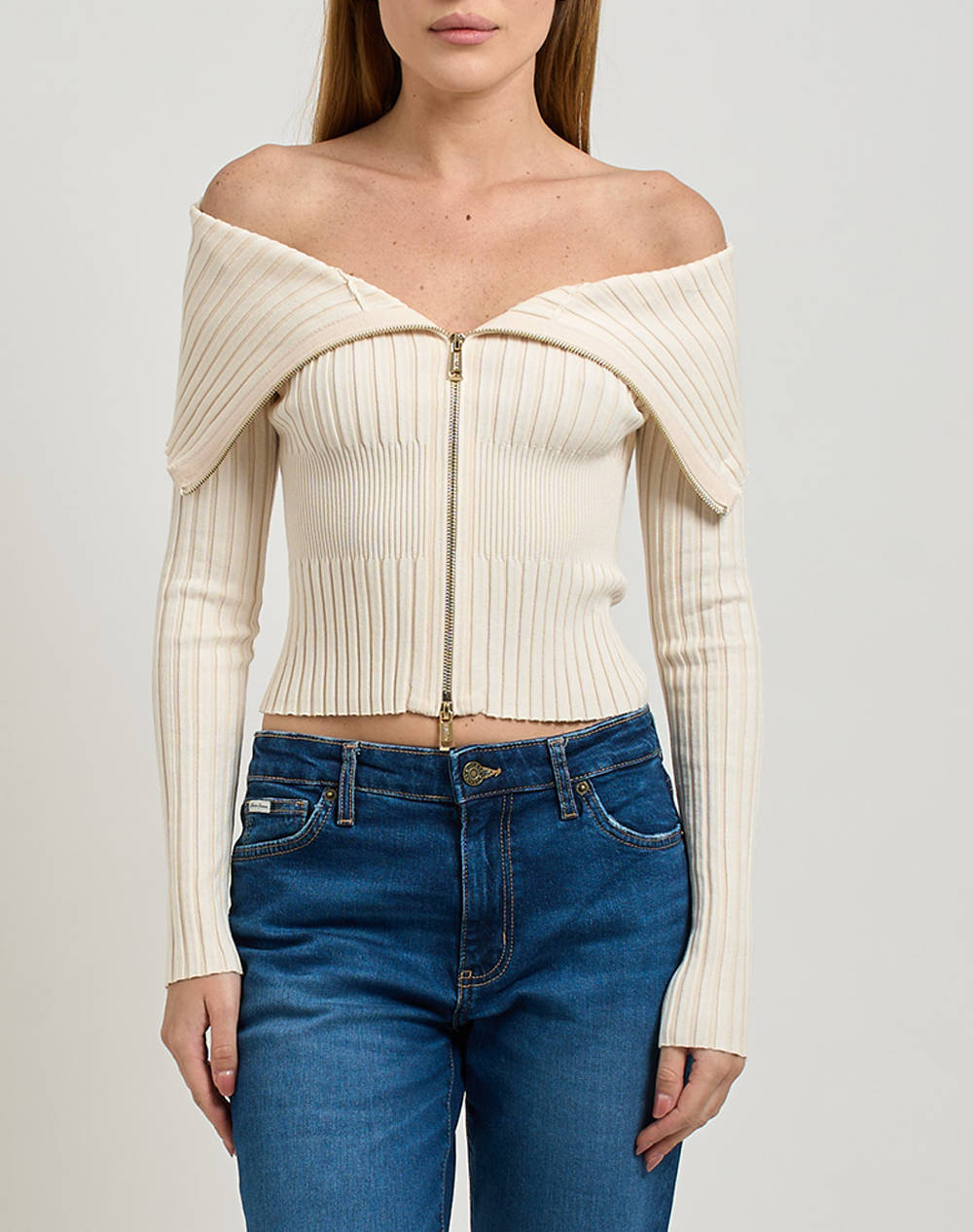 GUESS LS KATHRYN ZIPPED CARDI SWTR WOMENS JACKET
