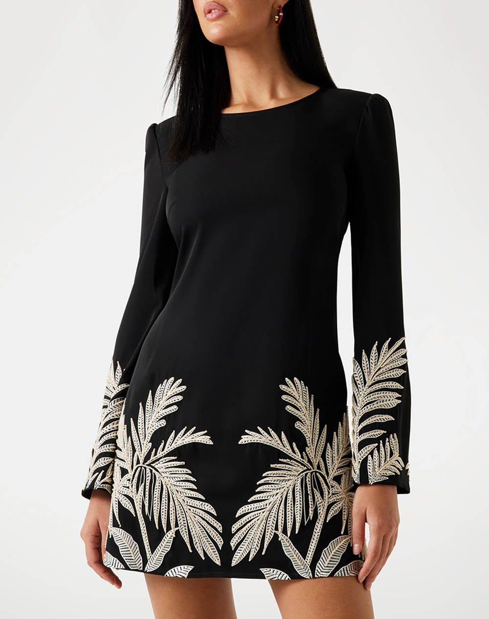 GUESS LS ANGELE PLACED MINI DRESS WOMENS DRESS
