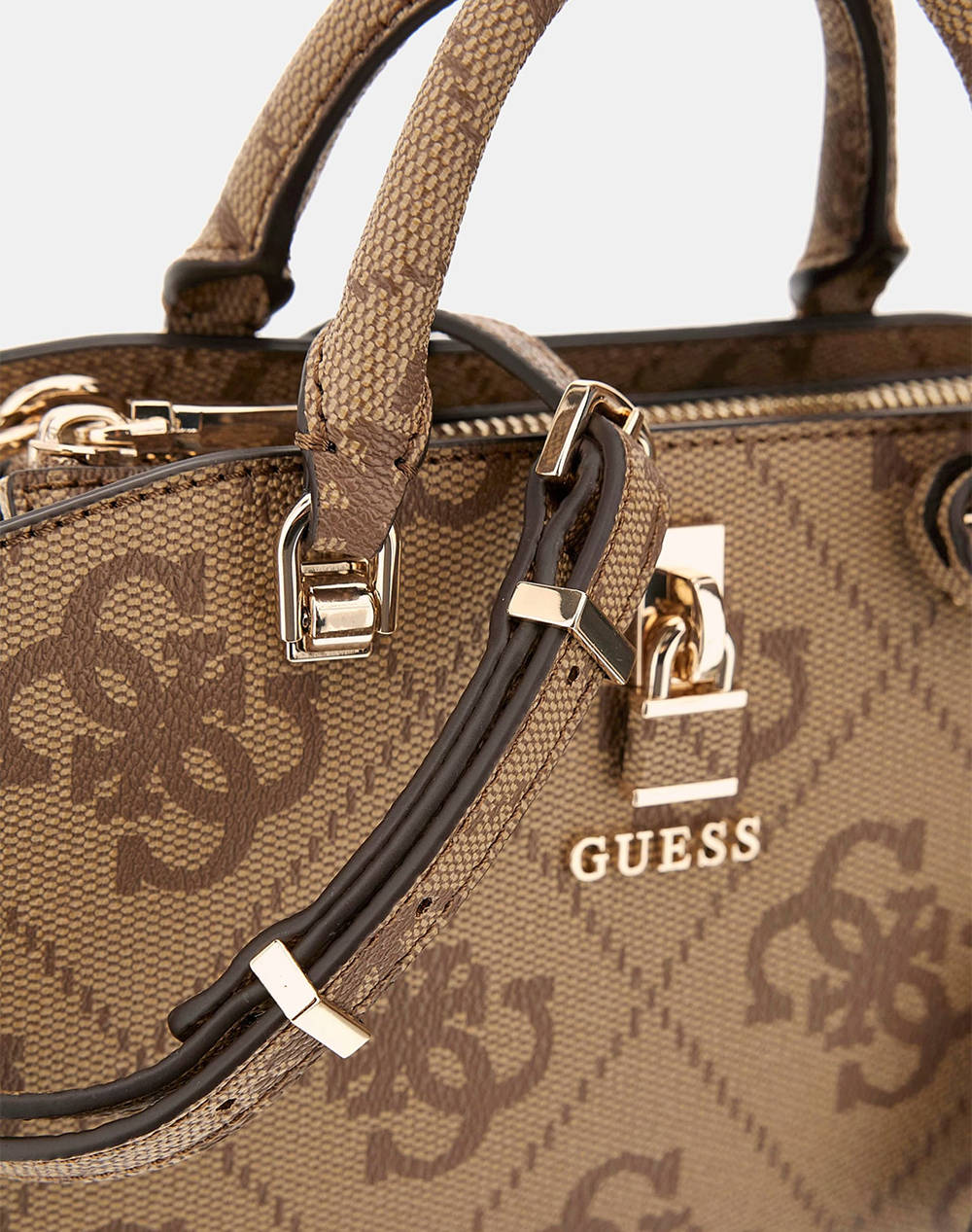 GUESS QUEENSLAND MINI SATCHEL ДАМСКА ЧАНТА (Размери: 22 x 14 x 8см.)