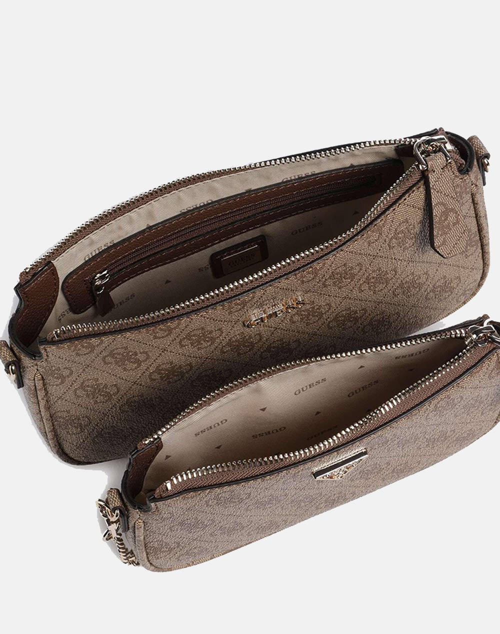 GUESS NOELLE II DBL POUCH CROSSBODY ДАМСКА ЧАНТА (Размери: 24 x 13 x 5см.)
