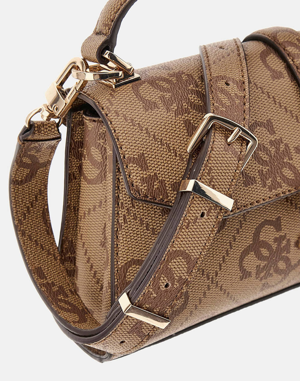GUESS QUEENSLAND TOP HANDLE FLAP ДАМСКА ЧАНТА (Размери: 25 x 10 x 6см.)