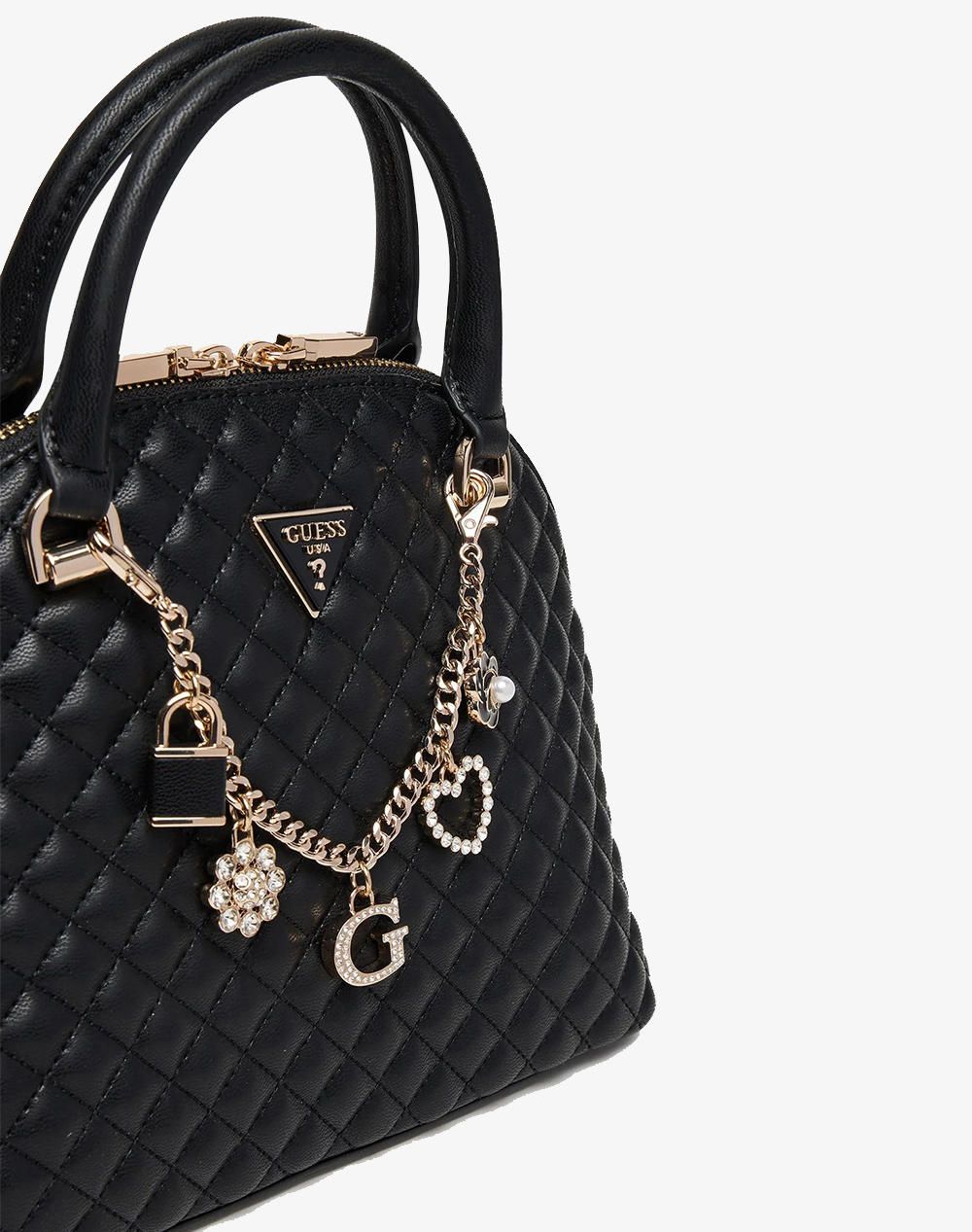 GUESS EVERLEE DOME SATCHEL WOMENS BAG