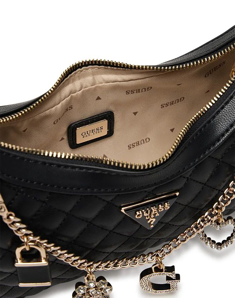 GUESS EVERLEE TOP ZIP SHOULDER BAG WOMENS BAG