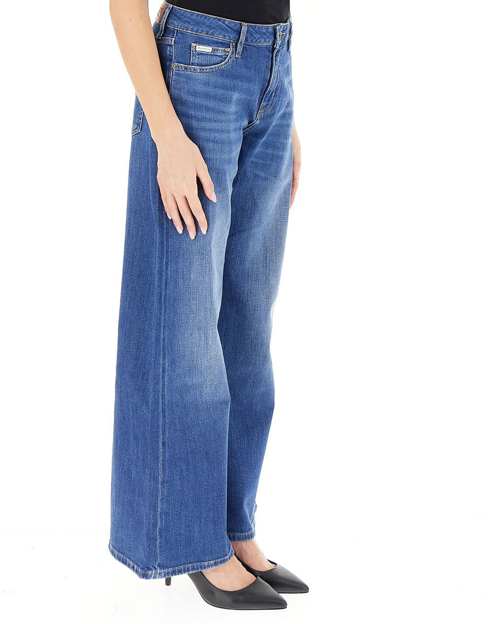 GUESS JEANS GJ G13 LOW RISE EXTRA WIDE WOMENS TROUSERS