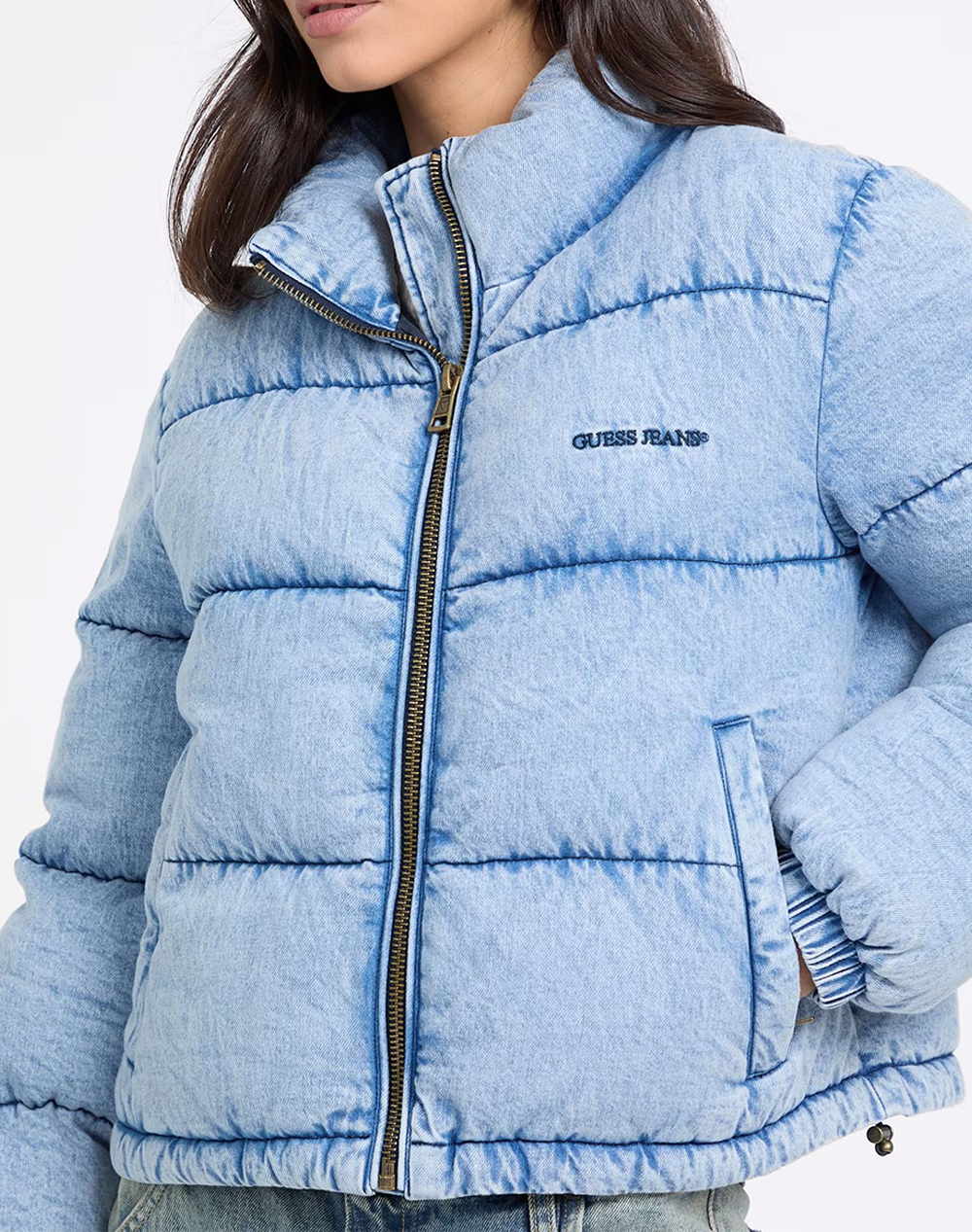 GUESS JEANS GJ DENIM PUFFER ДАМСКО ПАЛТО