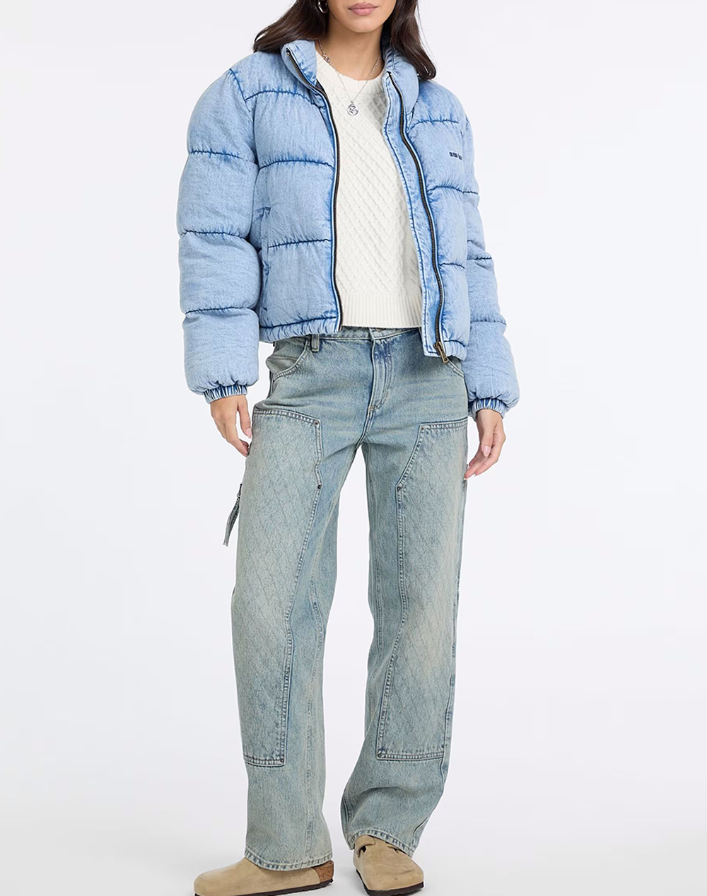 GUESS JEANS GJ DENIM PUFFER ДАМСКО ПАЛТО