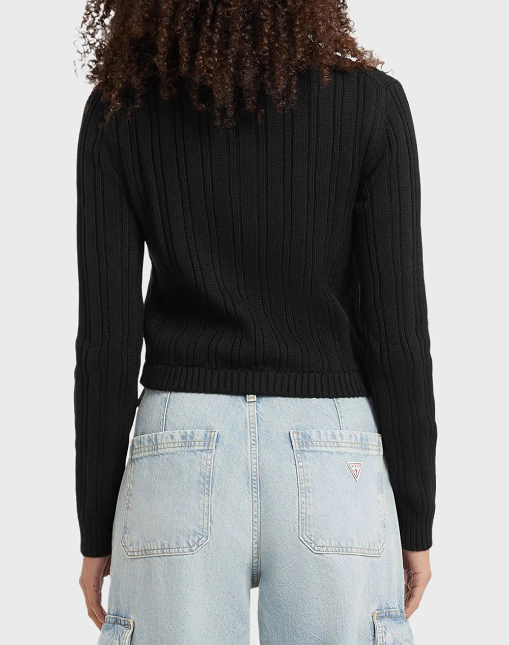 GUESS JEANS GJ LS HALF ZIP CABLE SWTR ДАМСКИ ПУЛОВЕР