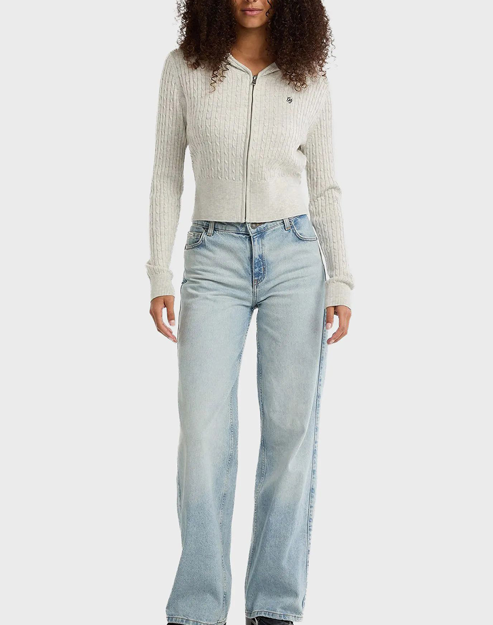 GUESS JEANS GJ LS CABLE HOODIE CARDI ДАМСКА ЖИЛЕТКА