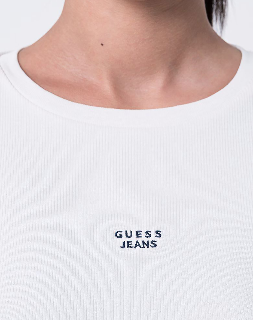 GUESS JEANS GJ LS CN EMBRO SLIM TOP ДАМСКА БЛУЗА