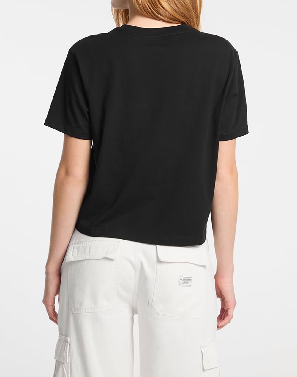 GUESS JEANS GJ SS CN BOXY EMBRO LOGO TEE ДАМСКА БЛУЗА