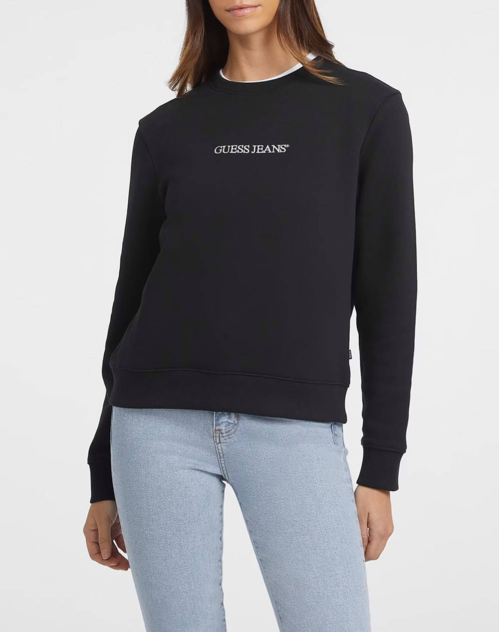 GUESS JEANS GJ CN REG LOGO EMB SWEAT WOMENS SWEATSHIRT
