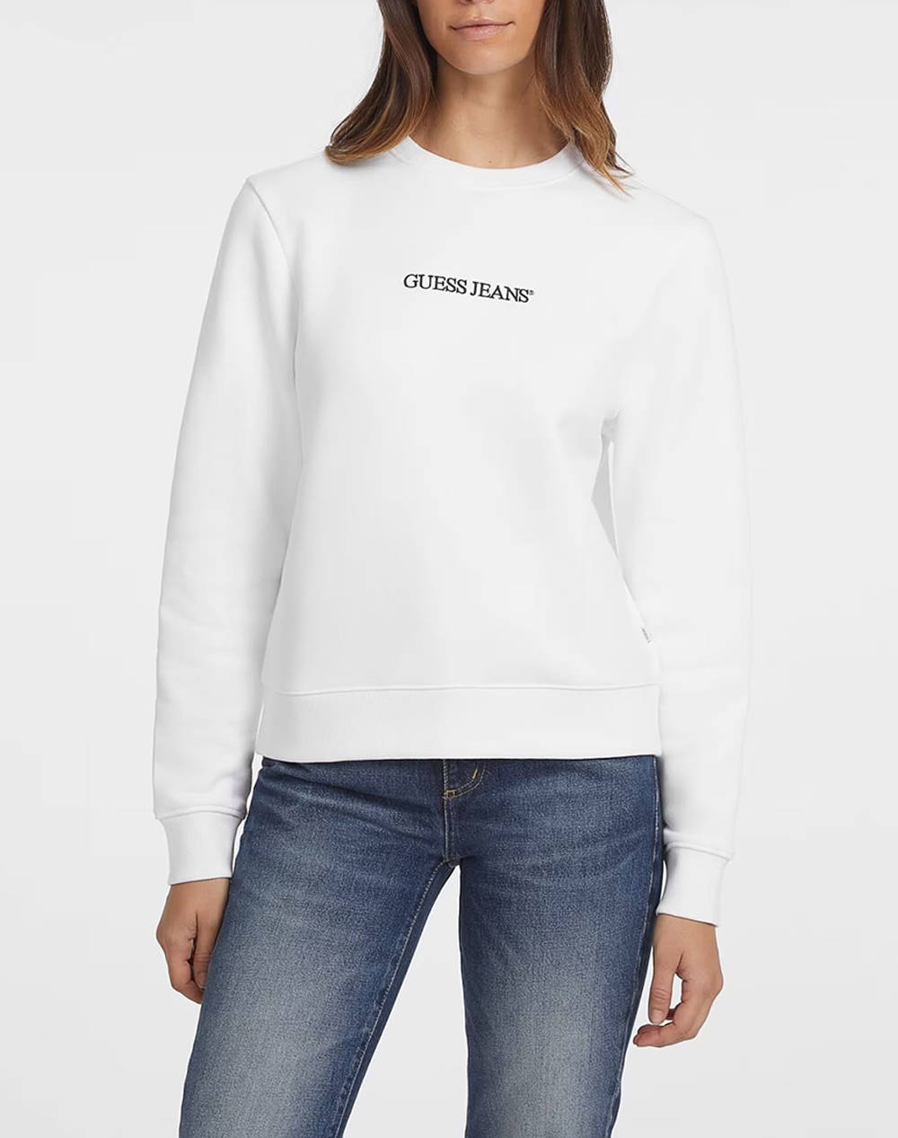 GUESS JEANS GJ CN REG LOGO EMB SWEAT WOMENS SWEATSHIRT