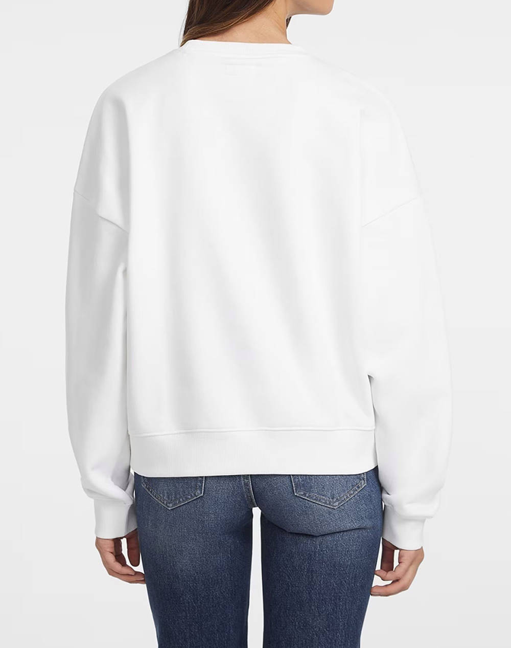 GUESS JEANS GJ CN OS ICONIC TRIANGLE SWEAT WOMENS SWEATSHIRT