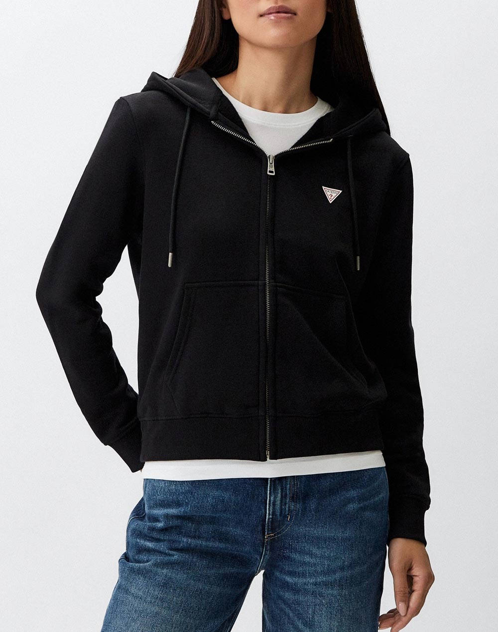 GUESS JEANS GJ ZIP HOOD REG MINI TRI SWEAT ДАМСКА ЖИЛЕТКА