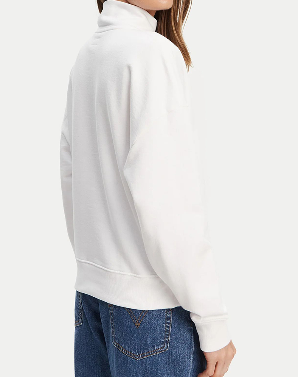 GUESS JEANS GJ DARK HALF ZIP SWEAT WOMENS SWEATSHIRT