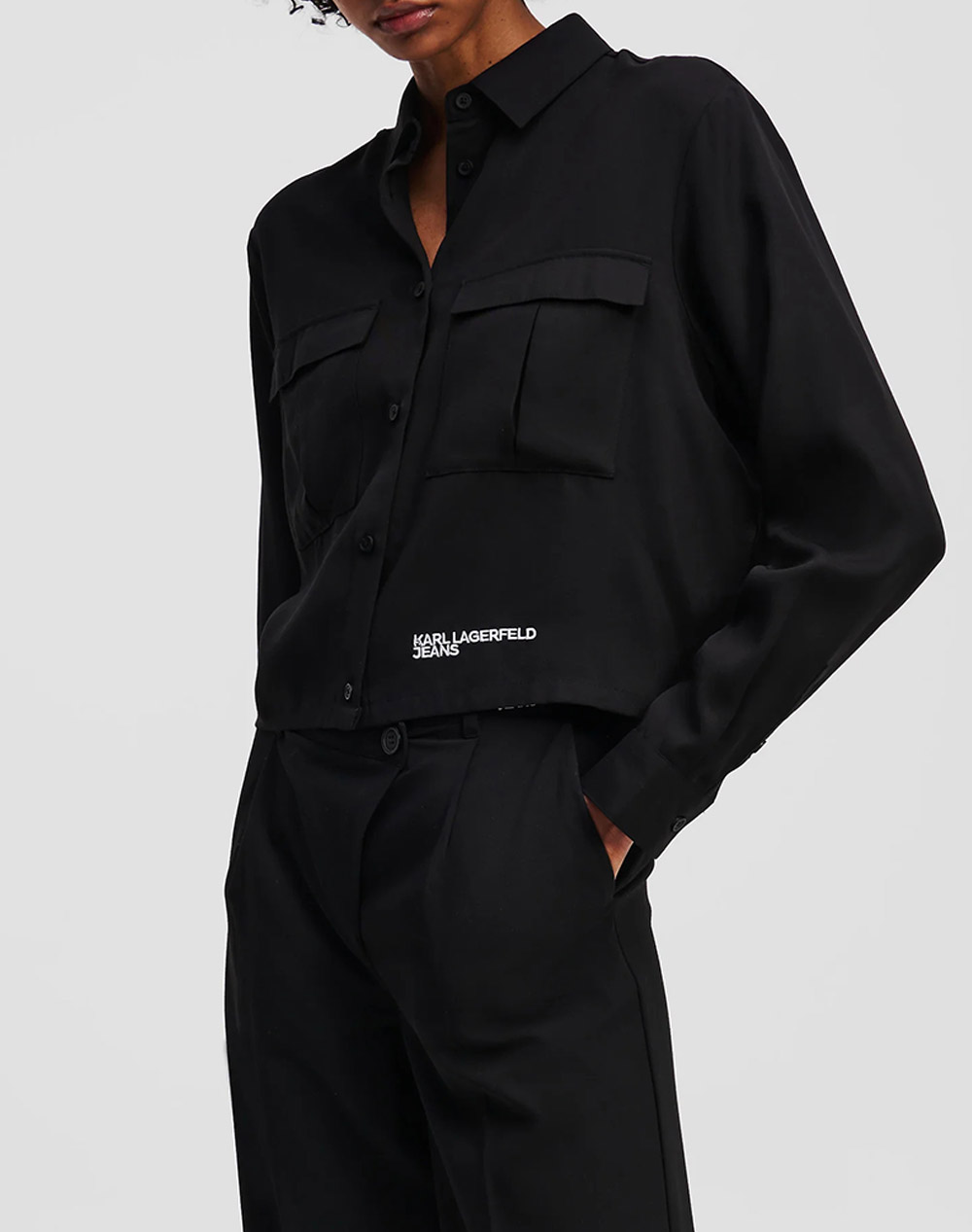 KARL LAGERFELD JEANS KLJ UTILITY BLOUSE