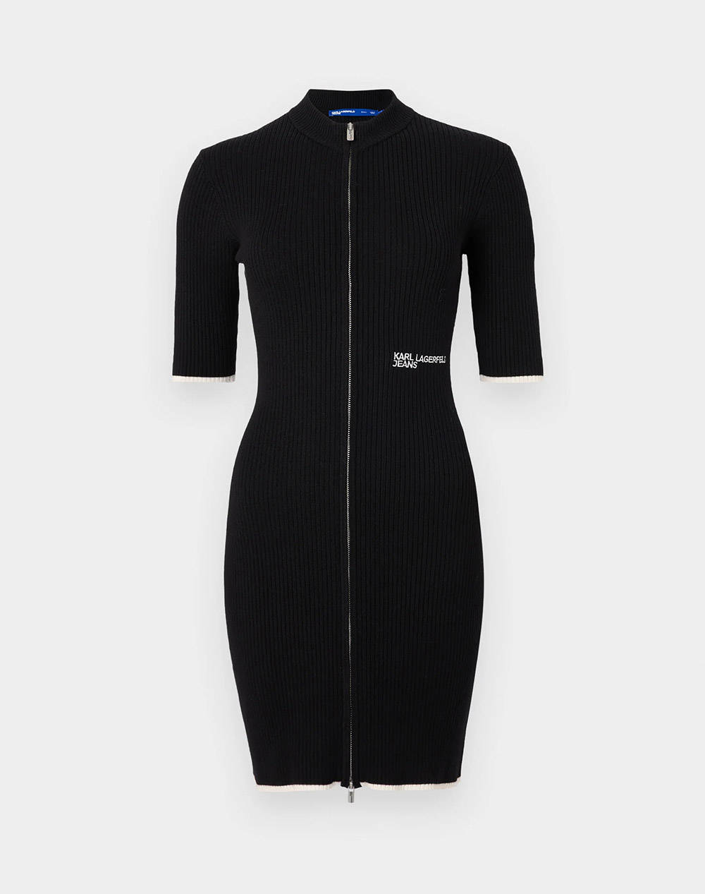 KARL LAGERFELD JEANS KLJ SS KNIT ZIP DRESS