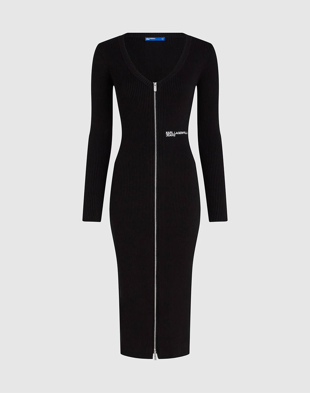 KARL LAGERFELD JEANS KLJ ZIP MIDI KNIT DRESS