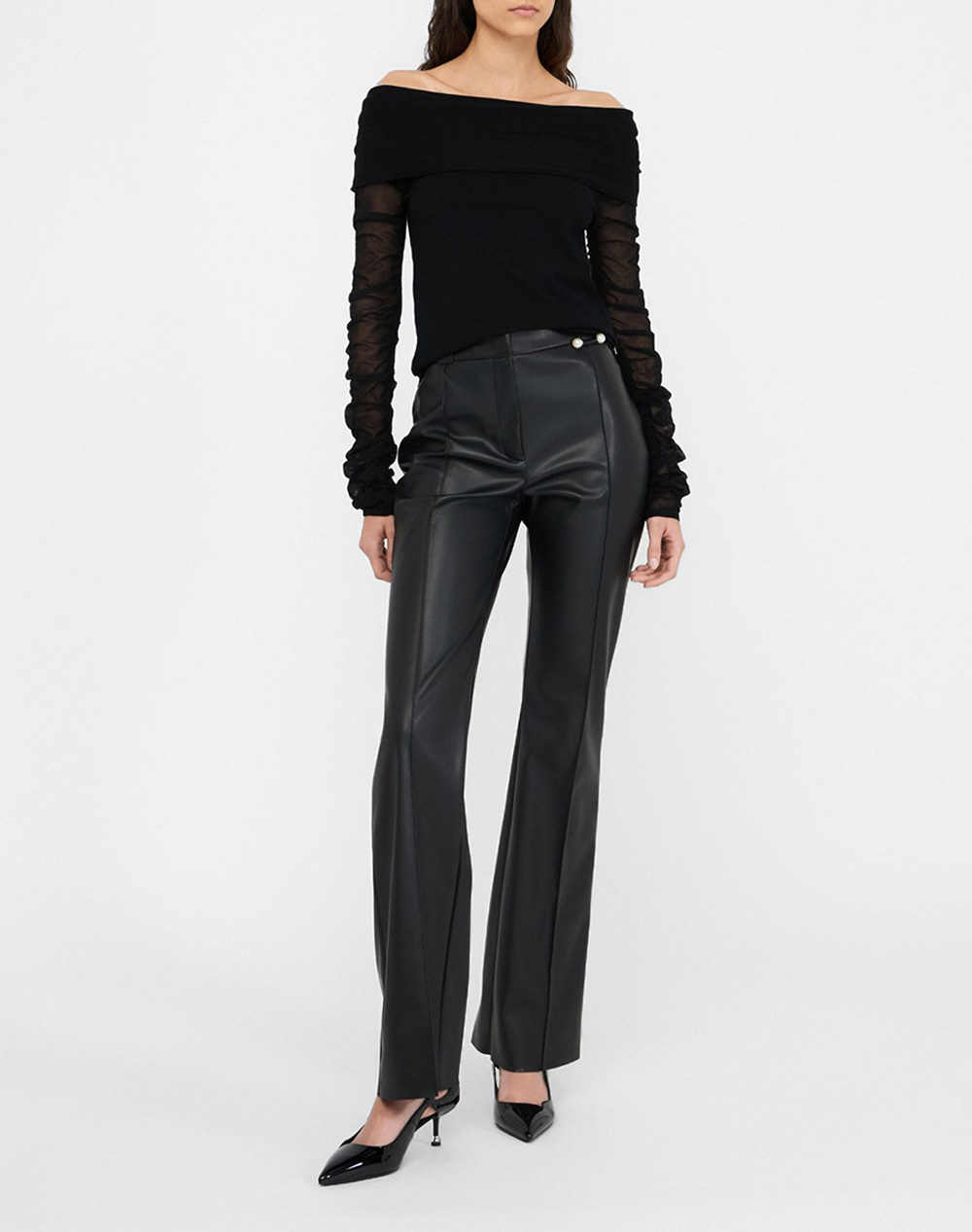 LIU JO BLACK_CF5C25_PANT. FIT&FLARE ДАМСКИ ПАНТАЛОНИ