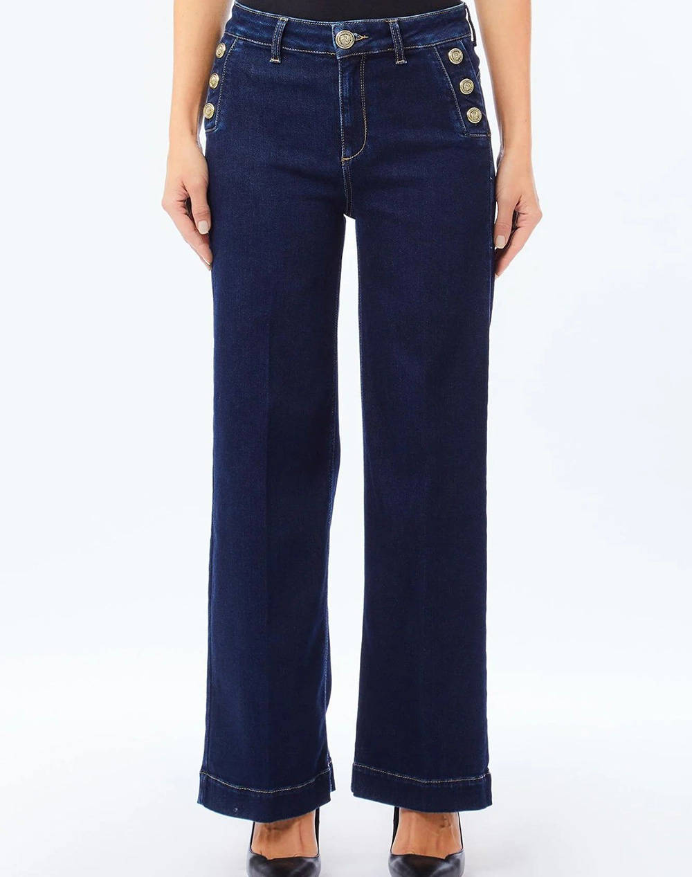LIU JO DENIM_UF5D32_B.UP FLARE BUTTON H.W. ДАМСКИ ДЪНКИ