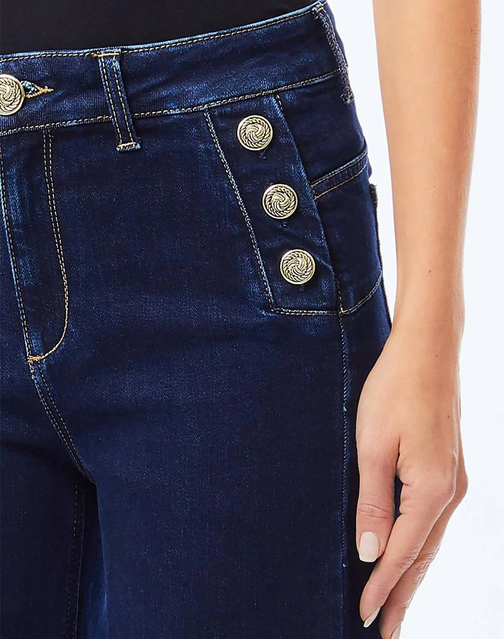 LIU JO DENIM_UF5D32_B.UP FLARE BUTTON H.W. ДАМСКИ ДЪНКИ
