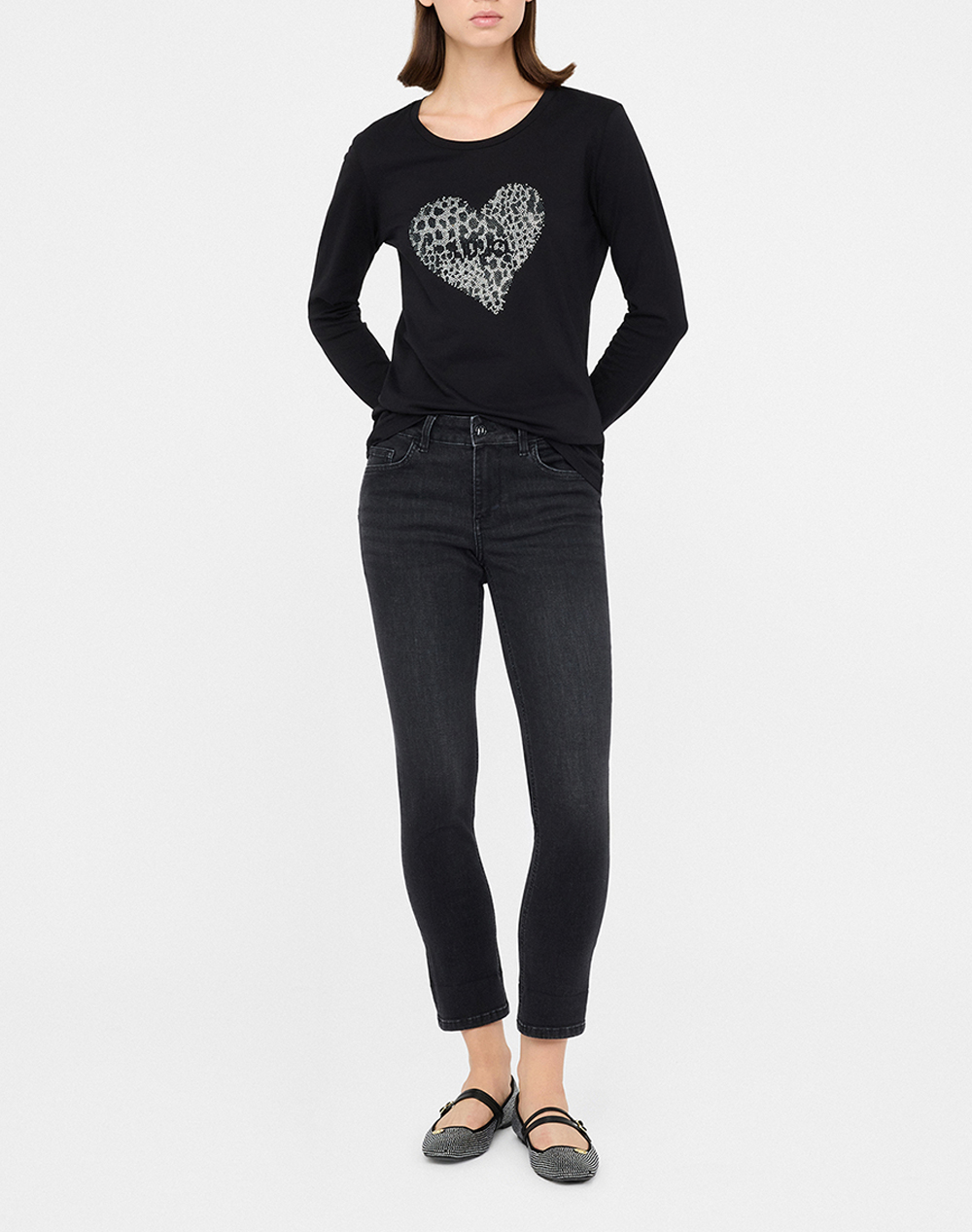 LIUJO BLACK_UF5D45_B.UP MONROE REG.W. ДАМСКИ ПАНТАЛОНИ