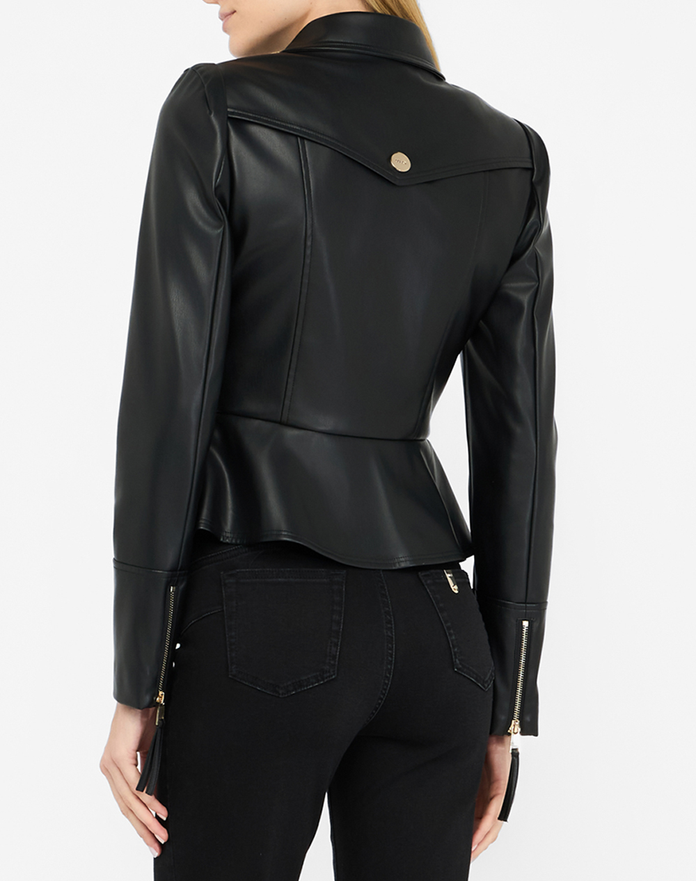 LIU JO BLACK_CF5C25_GIACCA SLIM FIT КОЖЕНО ДАМСКО ЯКЕ