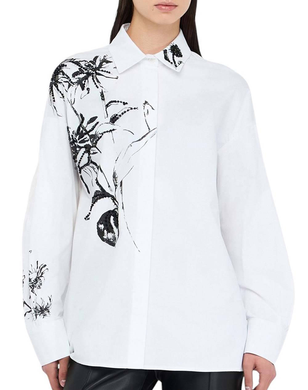 LIU JO BLACK_CF5C06_CAMICIA CON STAMPA PIAZZATA WOMENS SHIRT