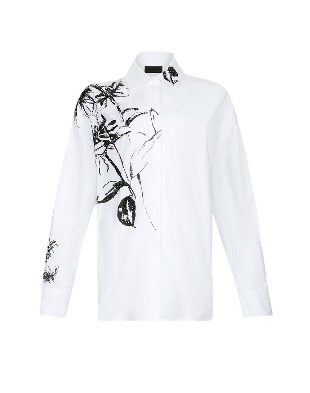 LIU JO BLACK_CF5C06_CAMICIA CON STAMPA PIAZZATA WOMENS SHIRT