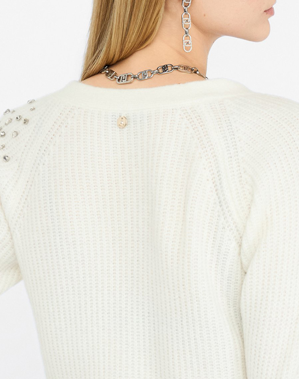 LIU JO BLACK_CF5M21_MAGLIA APERTA M/L ДАМСКА БЛУЗА