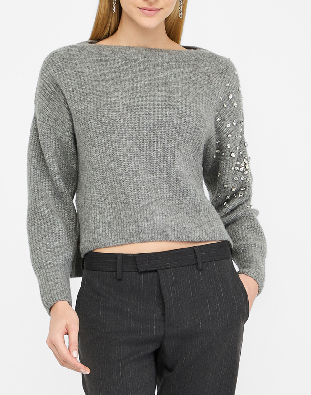 LIU JO BLACK_CF5M21_MAGLIA CHIUSA M/L ДАМСКА БЛУЗА