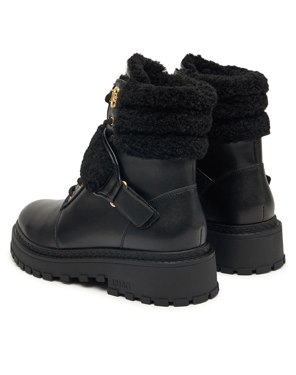 LIU JO RUMI 40 - ANKLE BOOT CALF LEATHER/FUR/LINING FUR WARM LINING WOMENS SHOE