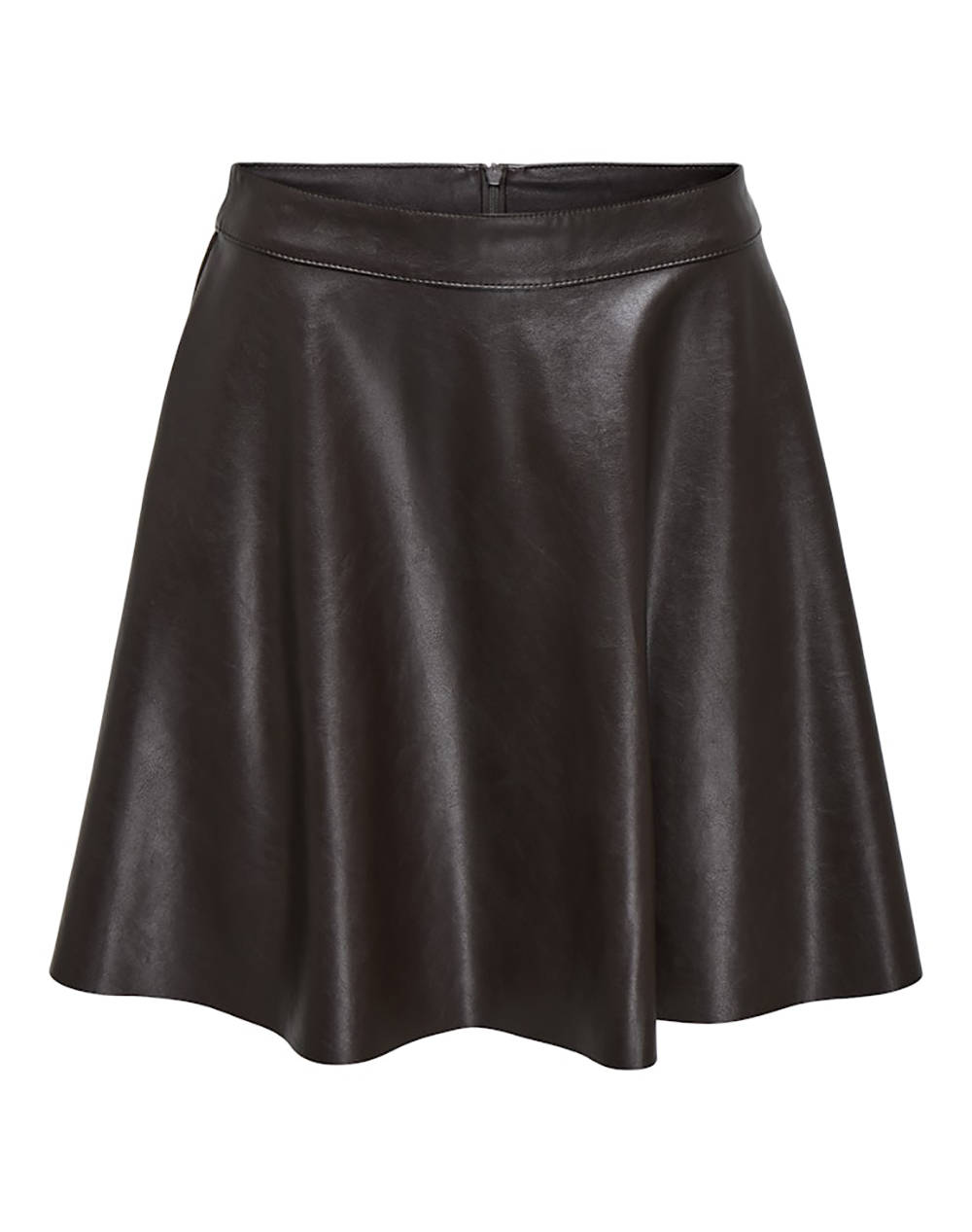 ONLY ONLUNA FAUX LEATHER FLARED SKIRT OTW