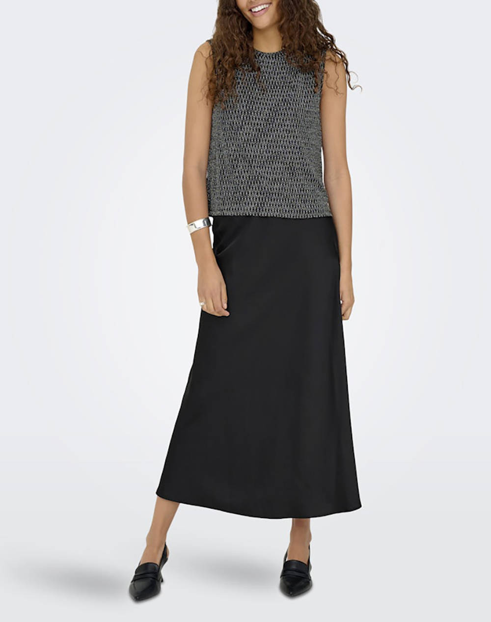 ONLY ONLMIKA VIS SATIN LONG SKIRT WVN