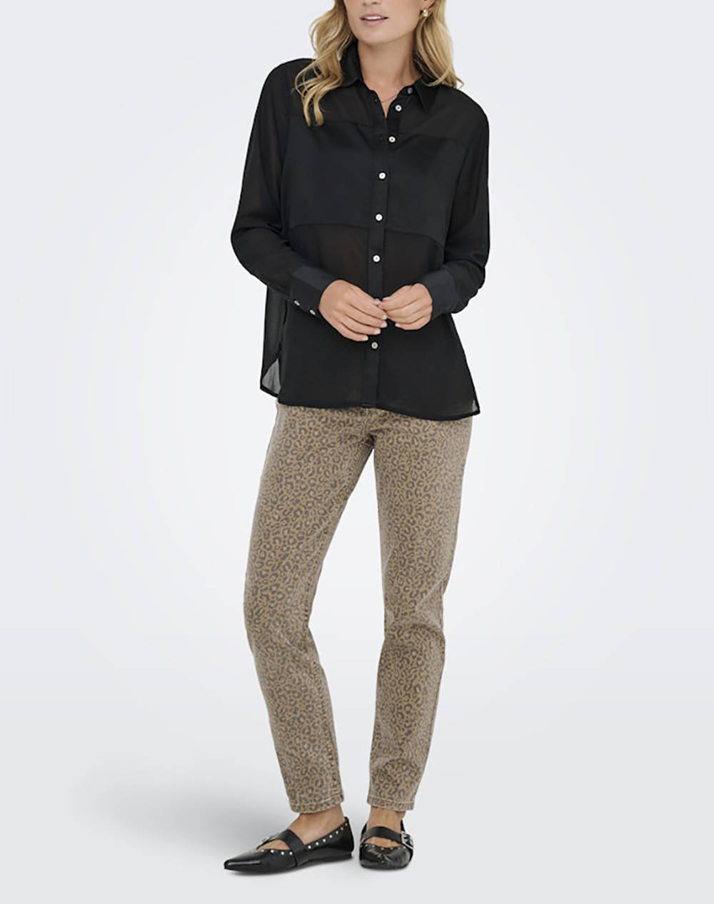 ONLY ONLSTAR LIFE L/S BREEANA MIX SHIRT SOLID