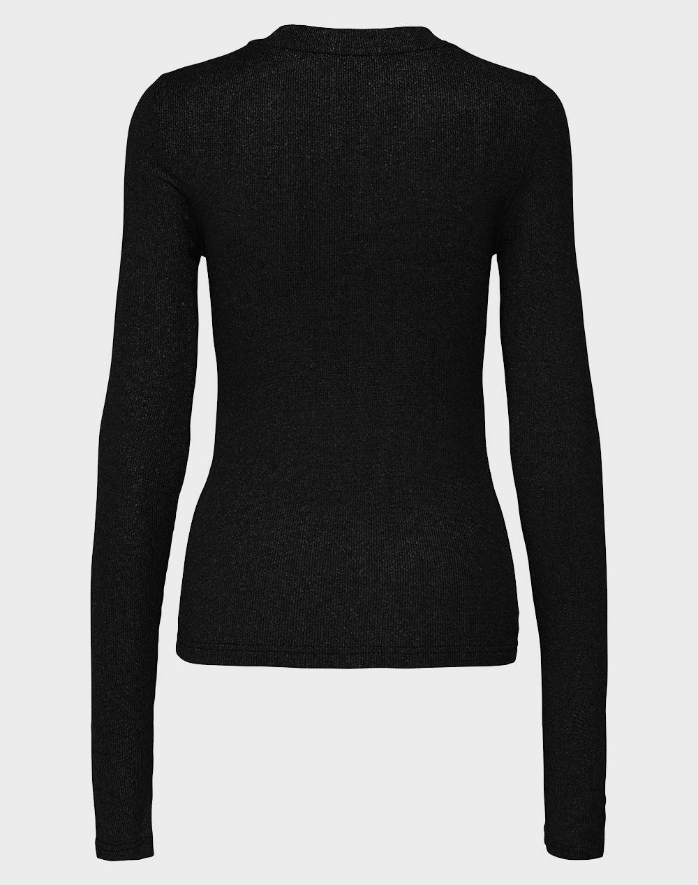 ONLY ONLLENA L/S O-NECK GLITTER RIB TOP JRS