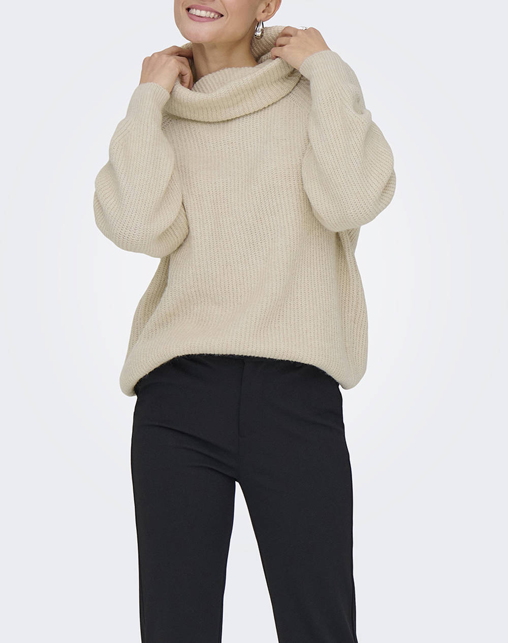 ONLY ONLWHITNEY LIFE LS LOOSE ROLLNECK KNT