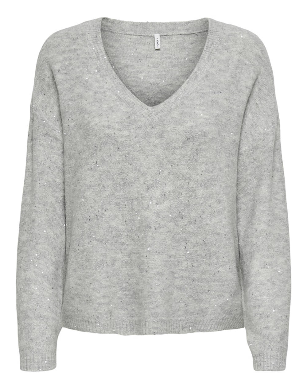 ONLY ONLARIZONA LS SEQUINS V-NECK PUL KNT