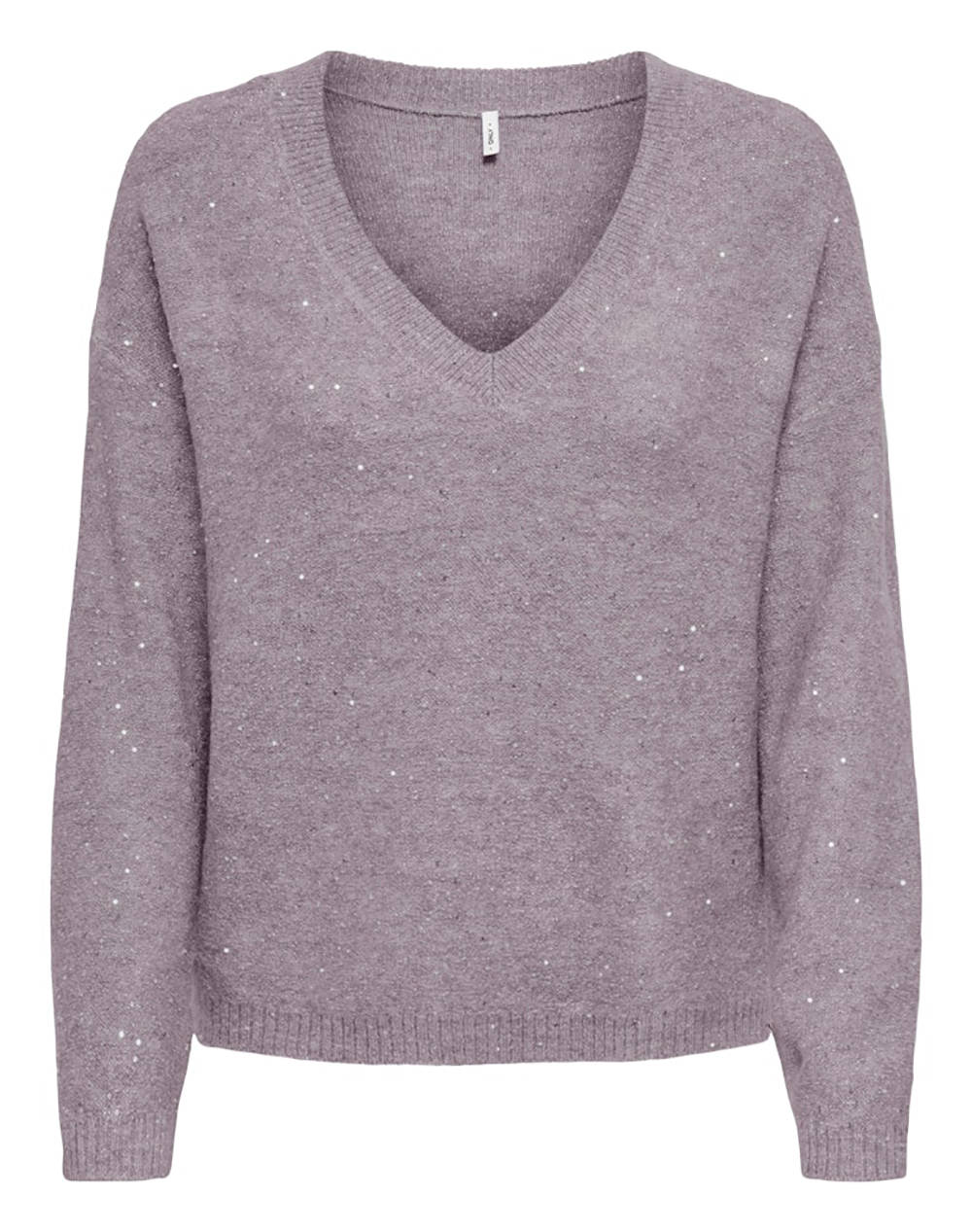 ONLY ONLARIZONA LS SEQUINS V-NECK PUL KNT