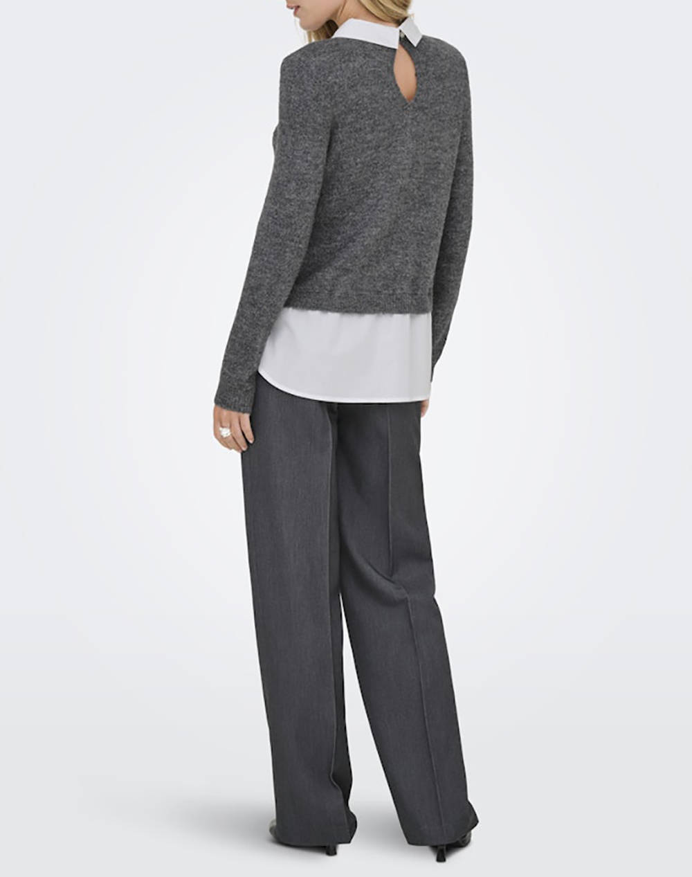 ONLY ONLDOLLY LS WOVEN MIX PEARL PULL CC KNT