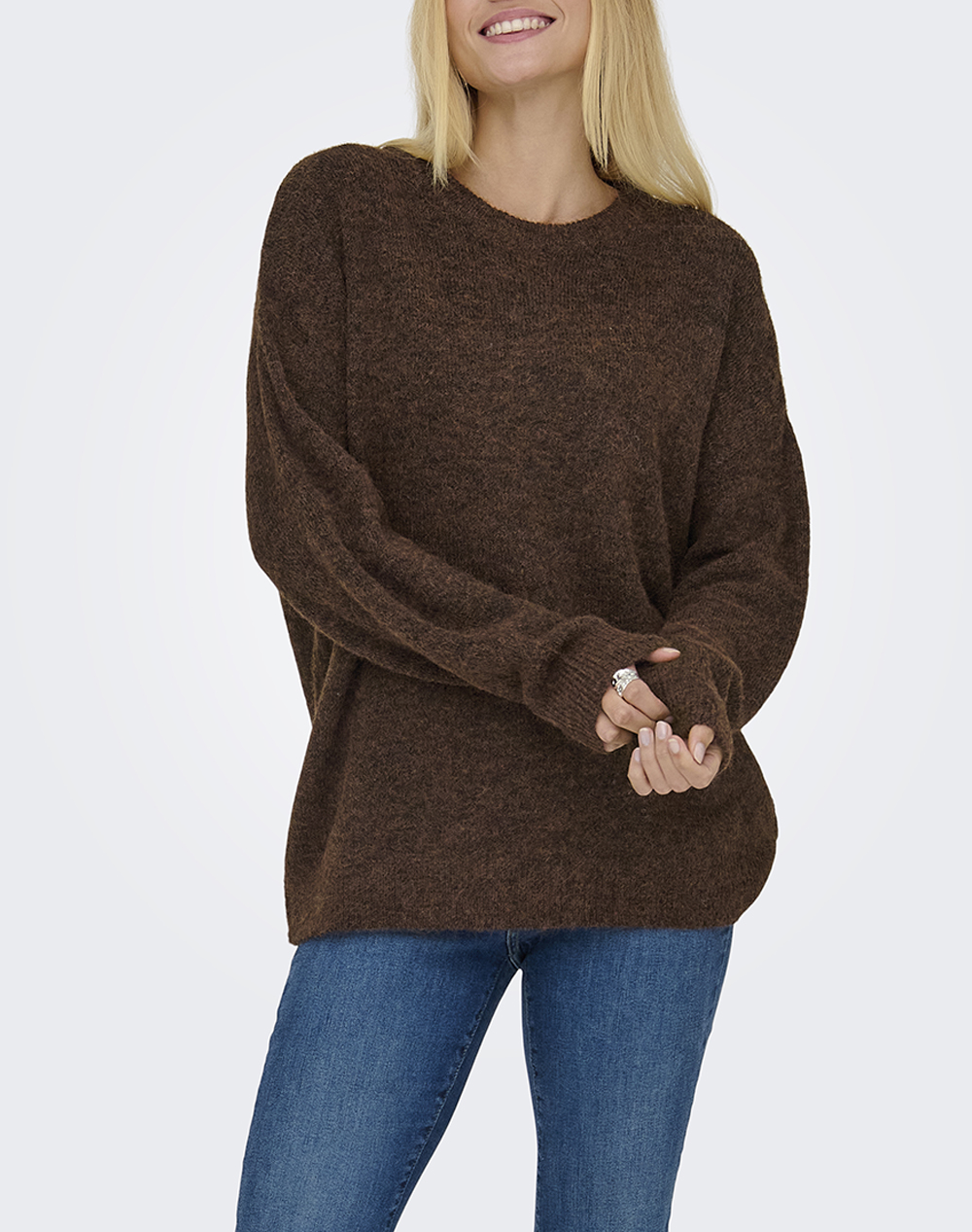 ONLY ONLAZU LS BOXY O-NECK KNT