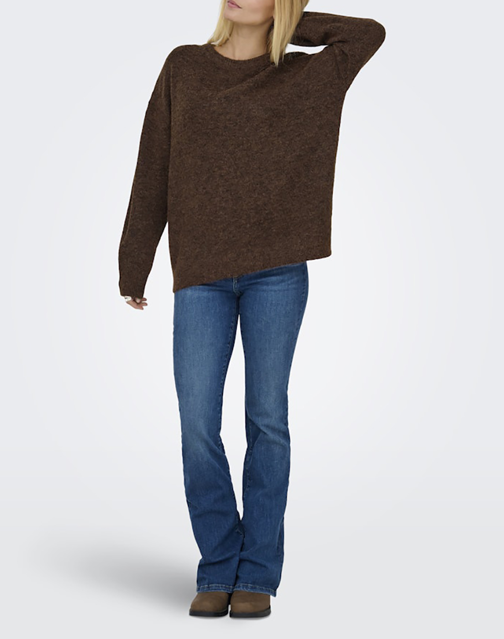 ONLY ONLAZU LS BOXY O-NECK KNT