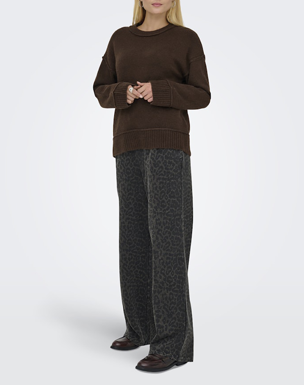 ONLY ONLHAZEL LIFE LS DETAIL O-NECK BF KNT