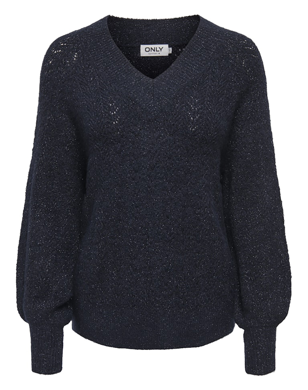 ONLY ONLLUCILLA LS GLITTER V-NECK KNT