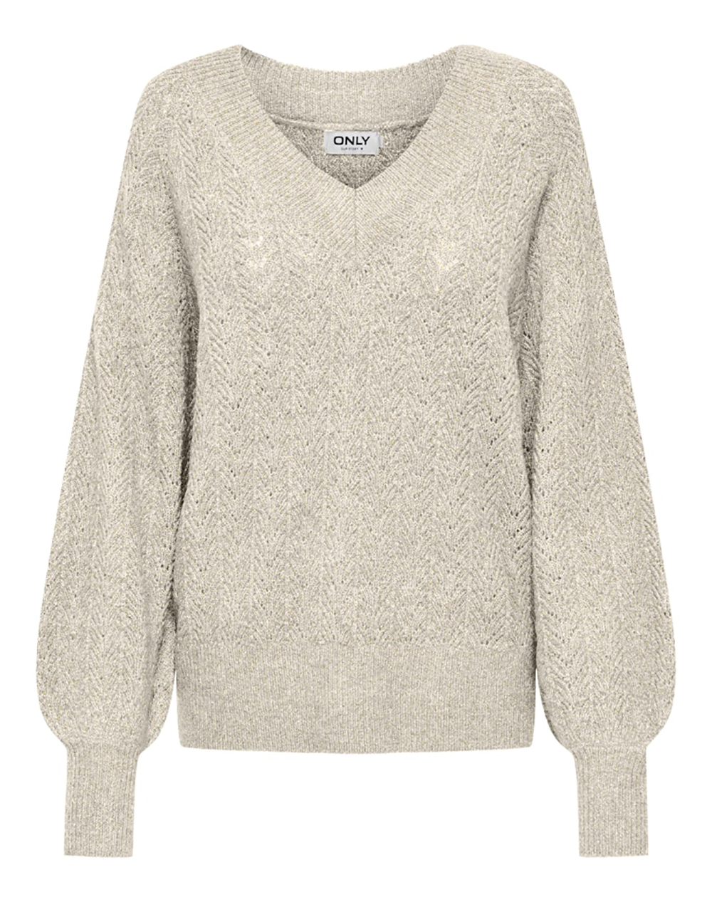 ONLY ONLLUCILLA LS GLITTER V-NECK KNT