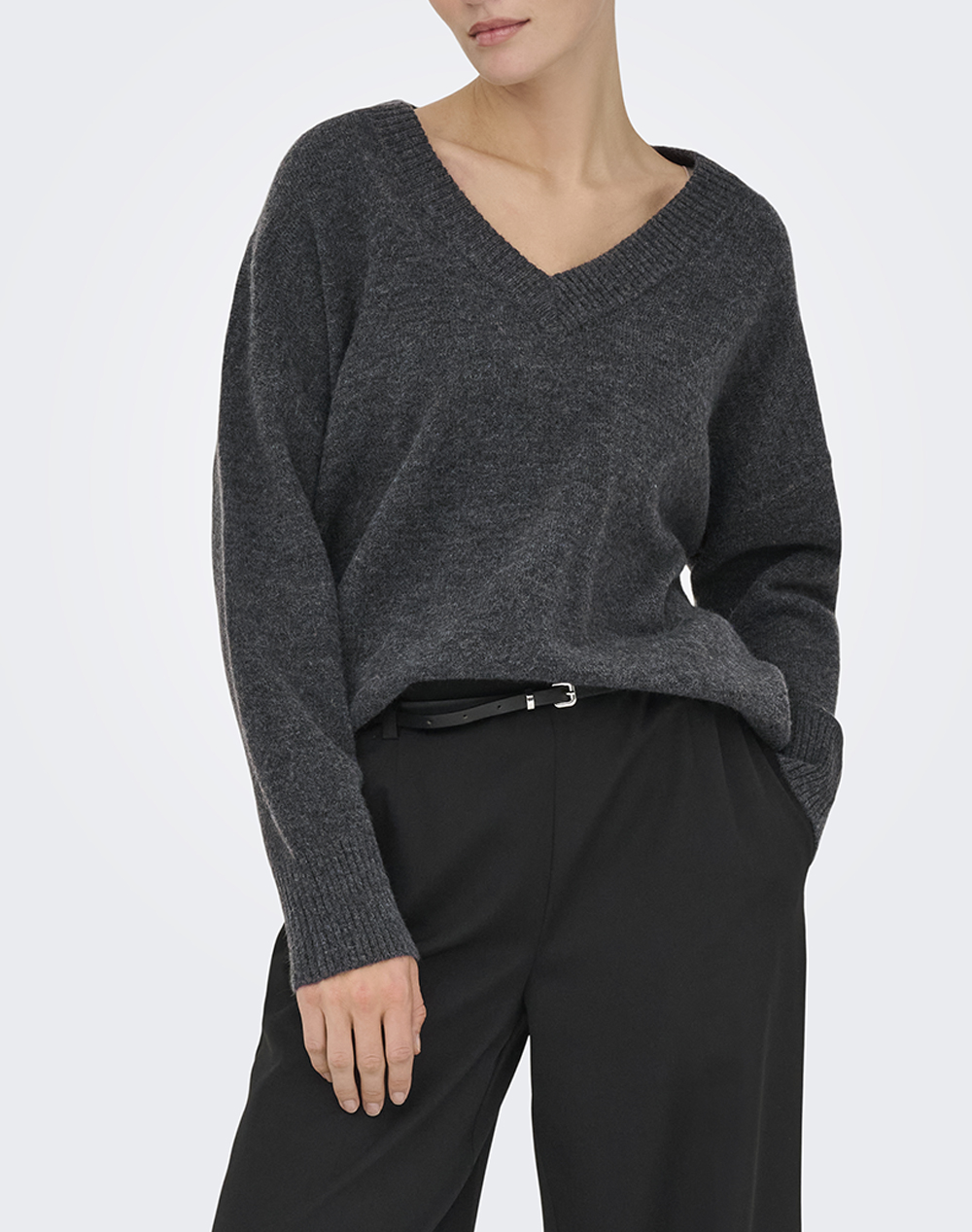 ONLY ONLMARI LS LOOSE V-NECK KNT