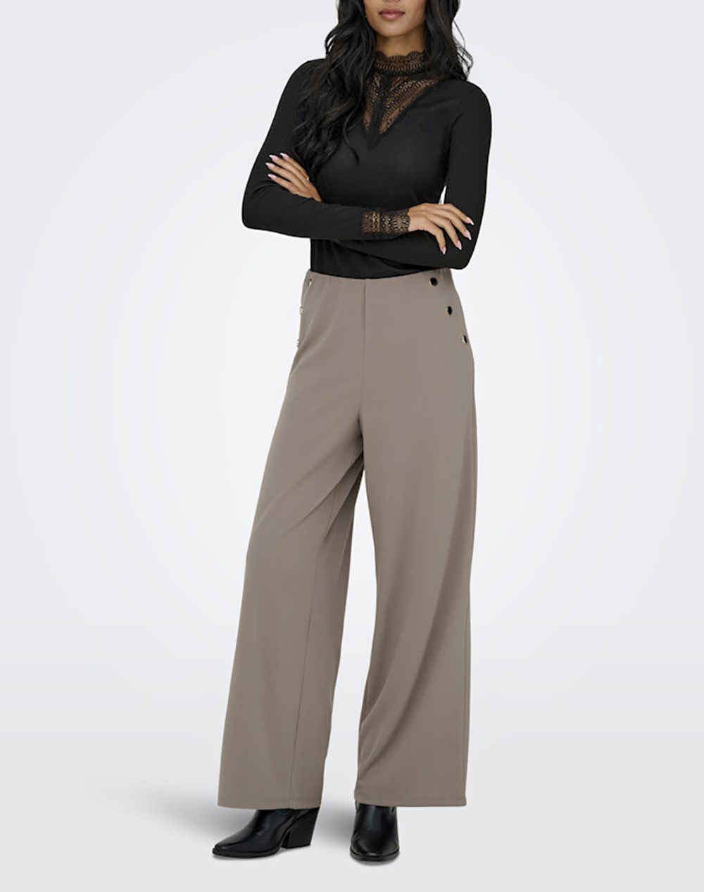 ONLY ONLTILDE GLITTER L/S HIGHNECK TOP JRS