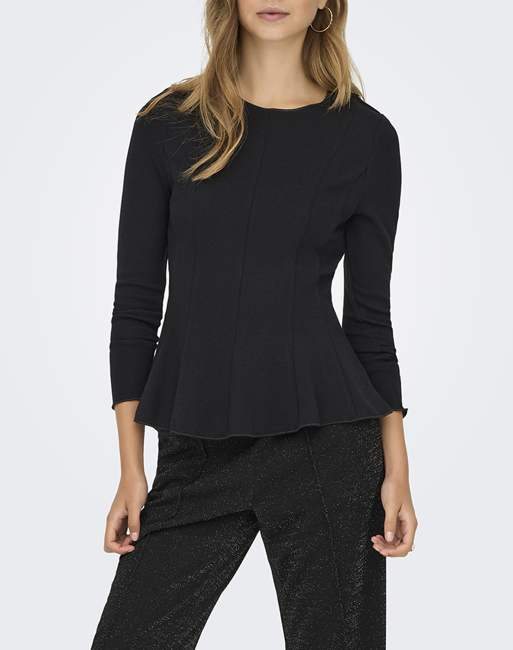 ONLY ONLKENYA L/S PEPLUM TOP JRS NOOS