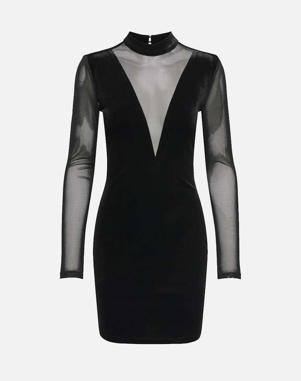 ONLY ONLSMOOTH L/S MESH MIX SHORT DRESS JRS