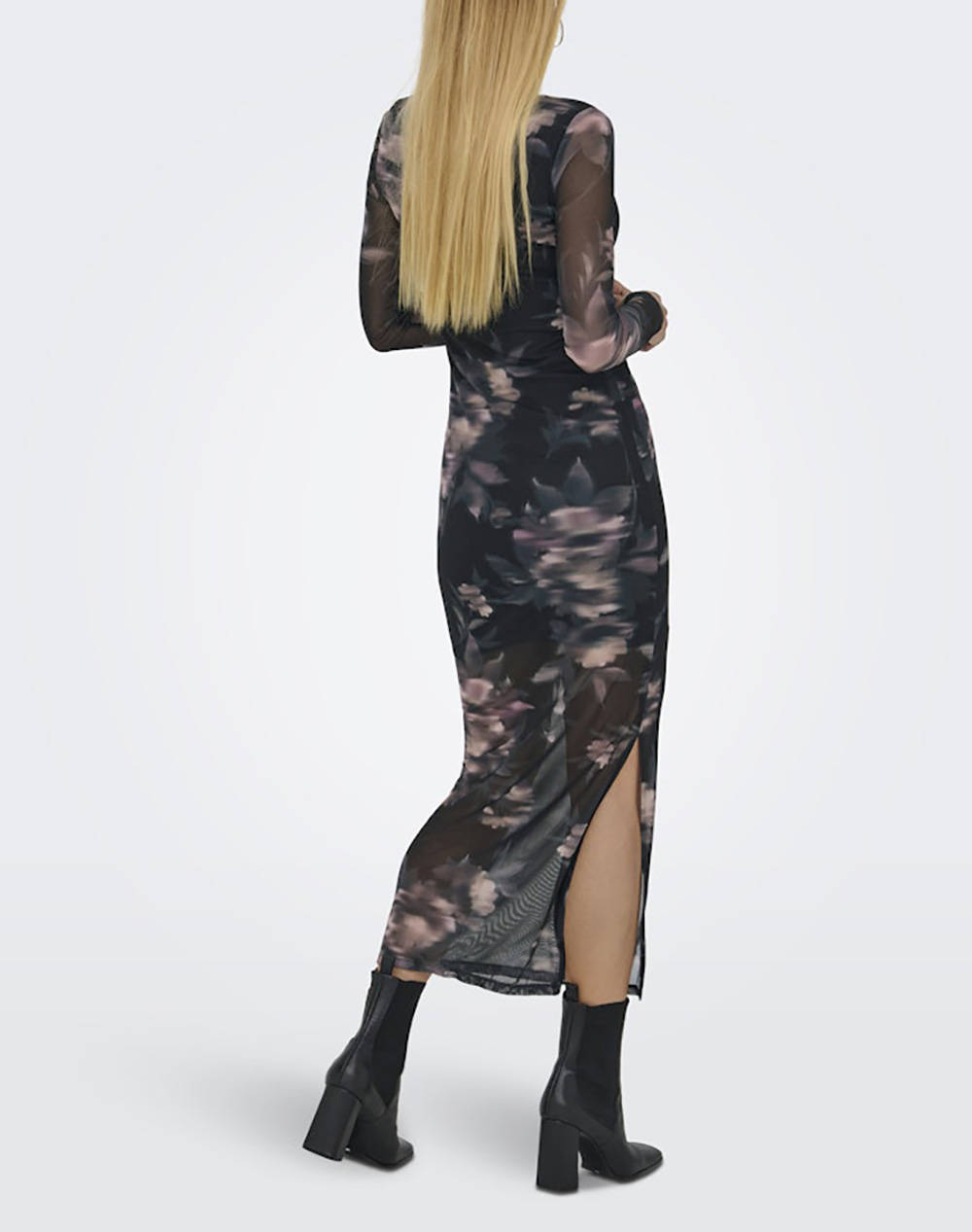 ONLY ONLKAYA LIFE LS MIDI MESH DRESS WVN